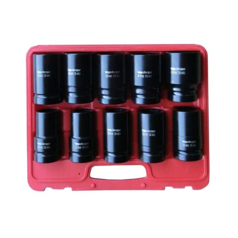 Adler Zestaw nasadek udarowych CrmMo 1" 24-46mm 10EL. AD-10D Adler Zestaw nasadek udarowych CrmMo 1" 24-46mm 10EL. AD-10D