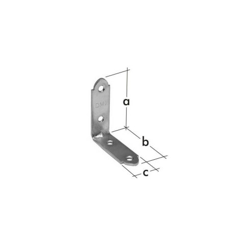 Domax Kątownik wąski ocynk 40x40x17mm KWO2 Domax Kątownik wąski ocynk 40x40x17mm KWO2