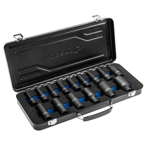 Hogert Zestaw nasadek udarowych 15EL. 1/2" HT4R049 Hogert Zestaw nasadek udarowych 15EL. 1/2" HT4R049