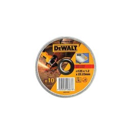 Dewalt Tarcza Do Cięcia Metalu 125 X 1,2 X 22,2Mm 10Sztuk Inox Dt42340Tz-Qz