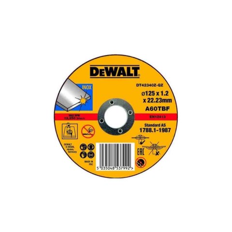Dewalt Tarcza Do Cięcia Metalu 125 X 1,2 X 22,2Mm Inox Dt42340Z-Qz Dewalt Tarcza Do Cięcia Metalu 125 X 1,2 X 22,2Mm Inox Dt42340Z-Qz