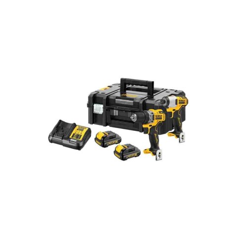 Dewalt Zestaw Combo 12,0V Wkrętarka Dcd701 + Zakrętarka Dcf801 Dck2110C2T-Qw