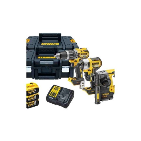 Dewalt Zestaw Combo 18V Dcd796 + Dcf887 + Dch273 3X4,0Ah 2Xtstak Ii Dck368P3T-Qw