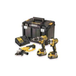 Dewalt Zestaw Combo 18V Wkrętarka Dcd796 + Zakrętarka Dcf887 + Szlifierka Dcg412 Dck383P2T Dck383P2T-Qw