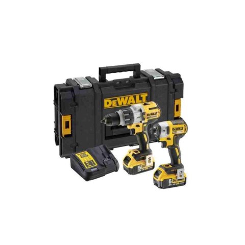 Dewalt Zestaw Combo 18V Wkrętarka Dcd996 + Zakrętarka Dcf887 2 X 5,0Ah + Kufer Dck276P2 Dck276P2-Qw