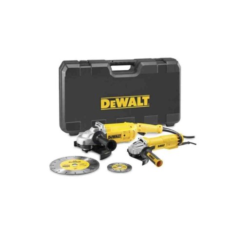 Dewalt Zestaw Szlifierek Kątowych 230+125Mm (Dwe492+Dwe4207) +Tarcze Dt3711, Dt3731 Kufer Dwe492Sdt-Qs