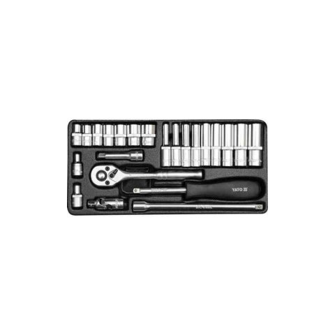 Yato Zestaw Kluczy 1/4" 23 Elem. Yt-14421 Yato Zestaw Kluczy 1/4" 23 Elem. Yt-14421