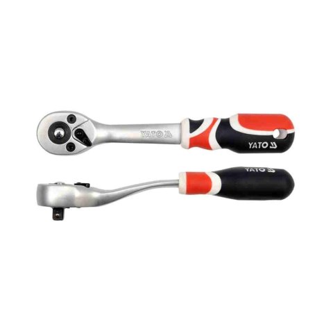 Yato Grzechotka 1/4" Wygięta 72 - Zęby Yt-0730 Yato Grzechotka 1/4" Wygięta 72 - Zęby Yt-0730