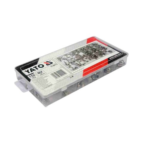 Yato Zestaw Nakrętek Zamkniętych Kołpakowych Metrycznych 150Szt. M3, M4, M5, M6, M8, M10 Yt-06775 Yato Zestaw Nakrętek Zamkniętych Kołpakowych Metrycznych 150Szt. M3, M4, M5, M6, M8, M10 Yt-06775