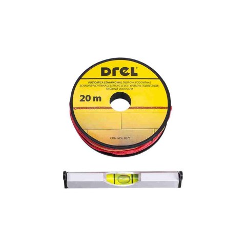 Drel Poziomnica sznurkowa 75mm + sznurek 20m CON-MSL-8075 Drel Poziomnica sznurkowa 75mm + sznurek 20m CON-MSL-8075