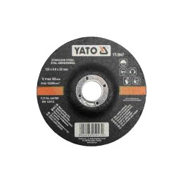 Yato Tarcza Do Szlifowania Metalu Wypukła Inox 115X6,0X22Mm Yt-5946
