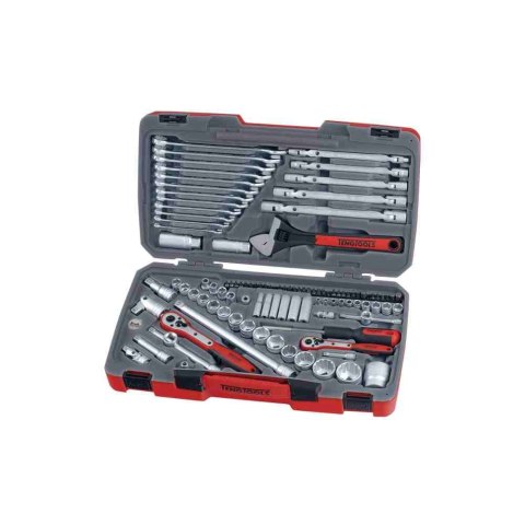 Teng Tools 106-elementowy zestaw narzędzi nasadowych z chwytem kwadratowym 1/4", 3/8" i 1/2". TM106 167220102 Teng Tools 106-elementowy zestaw narzędzi nasadowych z chwytem kwadratowym 1/4", 3/8" i 1/2". TM106 167220102