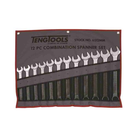 Teng Tools 12-elementowy zestaw kluczy płasko-oczkowych 20-32 mm 151590205 Teng Tools 12-elementowy zestaw kluczy płasko-oczkowych 20-32 mm 151590205