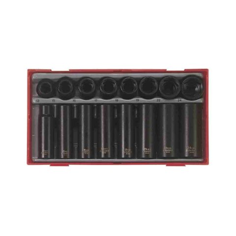 Teng Tools 16-elementowy zestaw nasadek maszynowych z chwytem kwadratowym 1/2" 68800200 Teng Tools 16-elementowy zestaw nasadek maszynowych z chwytem kwadratowym 1/2" 68800200