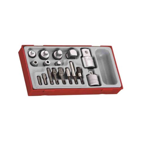 Teng Tools 17-elementowy zestaw łączników pośrednich TTADP17 185800109 Teng Tools 17-elementowy zestaw łączników pośrednich TTADP17 185800109