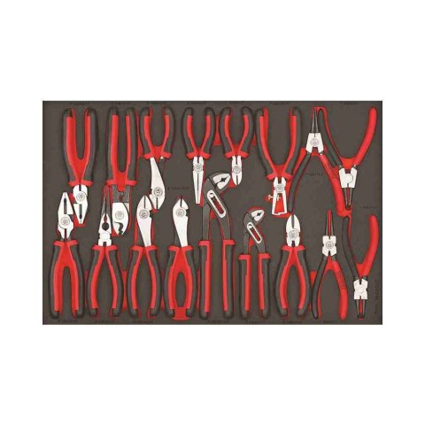 Teng Tools 17-elementowy zestaw szczypiec TTEMB17 161720107 Teng Tools 17-elementowy zestaw szczypiec TTEMB17 161720107