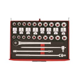 Teng Tools 32-elementowy zestaw kluczy nasadowych z chwytem kwadratowym 3/4", TTESK32 161730106