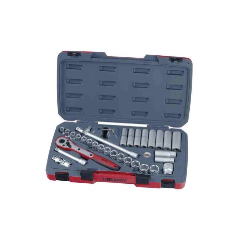 Teng Tools 34-elementowy zestaw kluczy nasadowych z chwytem kwadratowym 1/2". M1234 174570101 Teng Tools 34-elementowy zestaw kluczy nasadowych z chwytem kwadratowym 1/2". M1234 174570101