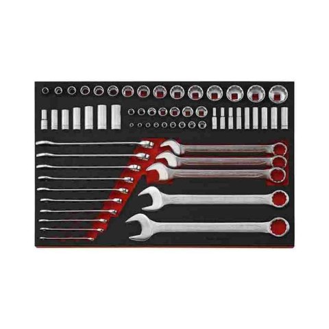 Teng Tools 62-elementowy Zestaw kluczy płasko-oczkowych i nasadek TTEAF62 172320103 Teng Tools 62-elementowy Zestaw kluczy płasko-oczkowych i nasadek TTEAF62 172320103