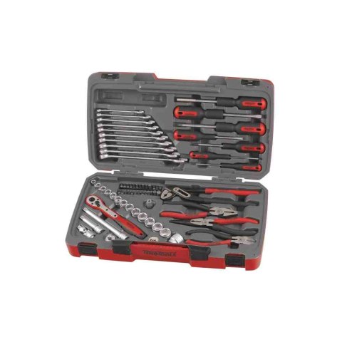 Teng Tools 67-elementowy zestaw narzędzi nasadowych z chwytem kwadratowym 3/8". T3867 167200104