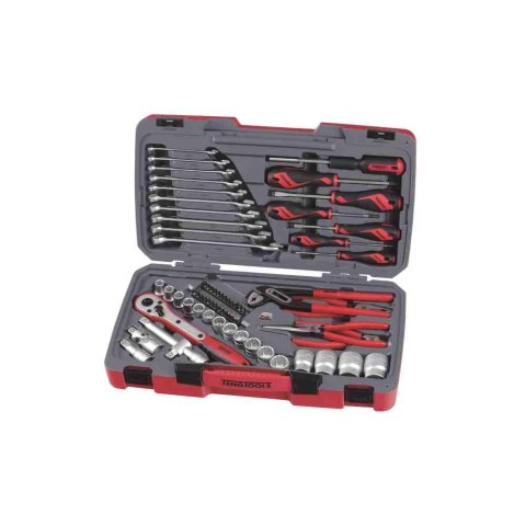 Teng Tools 68-elementowy zestaw kluczy nasadowych z chwytem kwadratowym 1/2". T1268 167580109 Teng Tools 68-elementowy zestaw kluczy nasadowych z chwytem kwadratowym 1/2". T1268 167580109