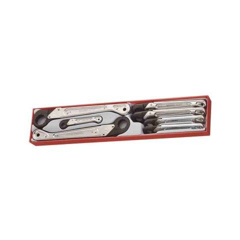 Teng Tools 7-elementowy zestaw kluczy oczkowych zapadkowych otwieranych TTxQRS07 186780102 Teng Tools 7-elementowy zestaw kluczy oczkowych zapadkowych otwieranych TTxQRS07 186780102