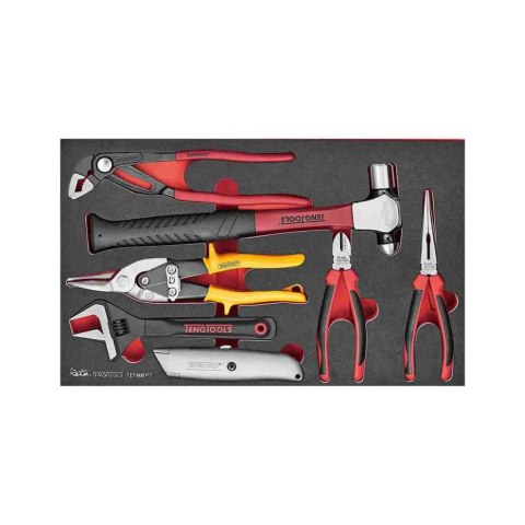 Teng Tools 7-elementowy zestaw szczypiec i młotka EVA TEFMBP7 275270106 Teng Tools 7-elementowy zestaw szczypiec i młotka EVA TEFMBP7 275270106