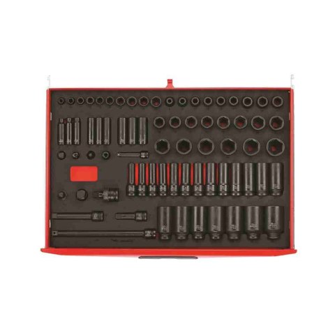 Teng Tools 73-elementowy zestaw nasadek udarowych z chwytem kwadratowym 3/8" i 1/2", TTEISK73 161690102 Teng Tools 73-elementowy zestaw nasadek udarowych z chwytem kwadratowym 3/8" i 1/2", TTEISK73 161690102