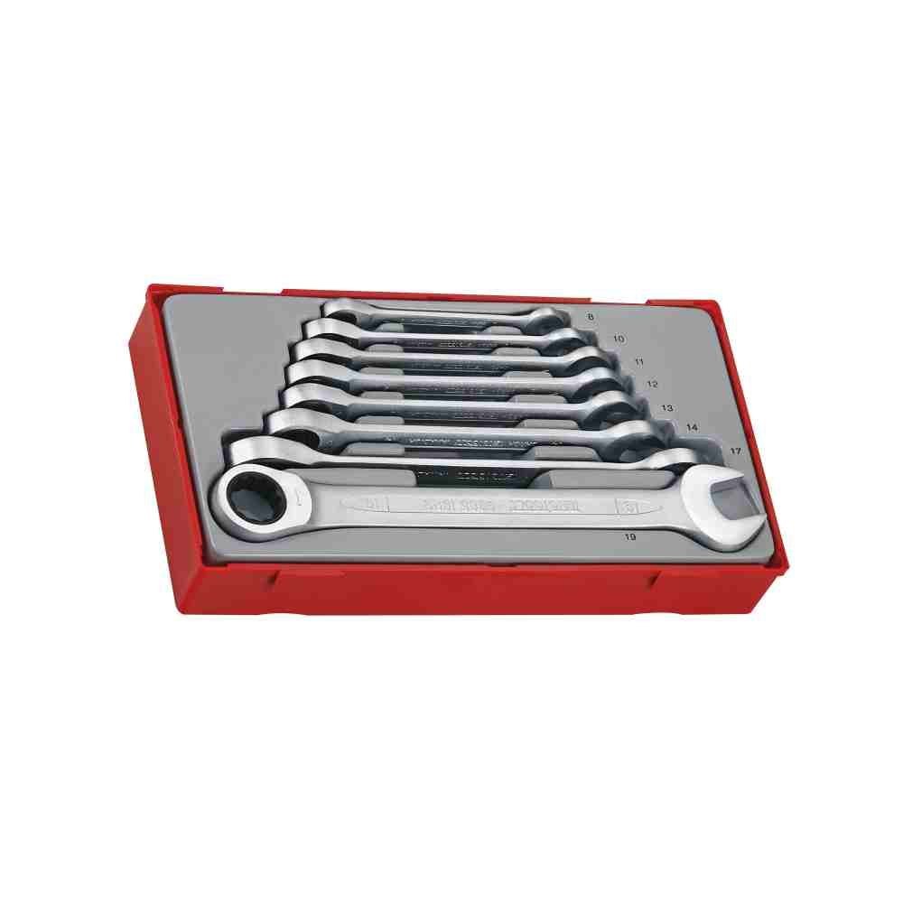 Teng Tools 8-elementowy zestaw kluczy płasko-oczkowych zapadkowych TT6508RS 166720102
