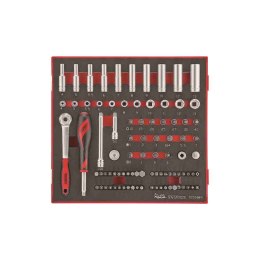 Teng Tools 89-elementowy zestaw narzędzi nasadkowych z chwytem kwadratowym 1/4" TED1489 238240105