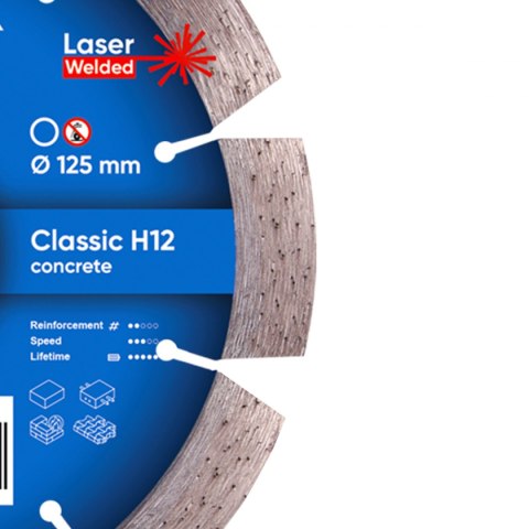 Distar Tarcza diamentowa do cięcia betonu segment 125mm CLASSIC H12 1A1RSS 123 150 11 011 Distar Tarcza diamentowa do cięcia betonu segment 125mm CLASSIC H12 1A1RSS 123 150 11 011