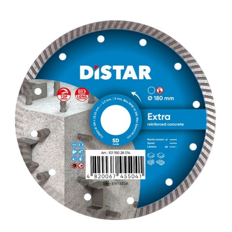 Distar Tarcza diamentowa do cięcia betonu turbo 180mm EXTRA MAX 101 150 28 014