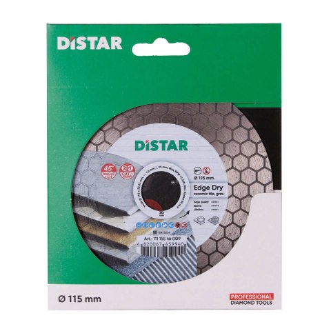 Distar Tarcza diamentowa do płytek 115mm EDGE DRY 1A1R 111 155 46 0009 Distar Tarcza diamentowa do płytek 115mm EDGE DRY 1A1R 111 155 46 0009