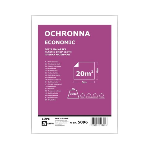 Solid Folia malarska czarna EXTRA MOCNA 4x5m 5086 Solid Folia malarska czarna EXTRA MOCNA 4x5m 5086