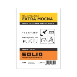 Solid Folia malarska słomkowa EXTRA MOCNA 4x5m 5072