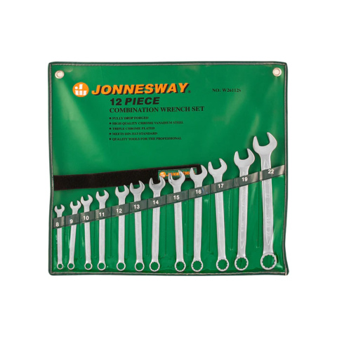 Jonnesway Zestaw kluczy płasko oczkowych 10-32mm W26112SA Jonnesway Zestaw kluczy płasko oczkowych 10-32mm W26112SA