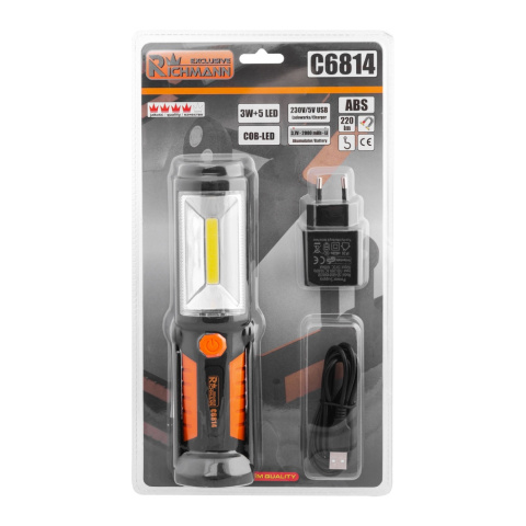 Richmann Lampa robocza latarka akumulatorowa 3W LED C6814 Richmann Lampa robocza latarka akumulatorowa 3W LED C6814