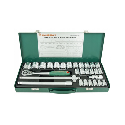 Jonnesway Zestaw kluczy nasadowych 1/2" 28szt. S04H4728S Jonnesway Zestaw kluczy nasadowych 1/2" 28szt. S04H4728S
