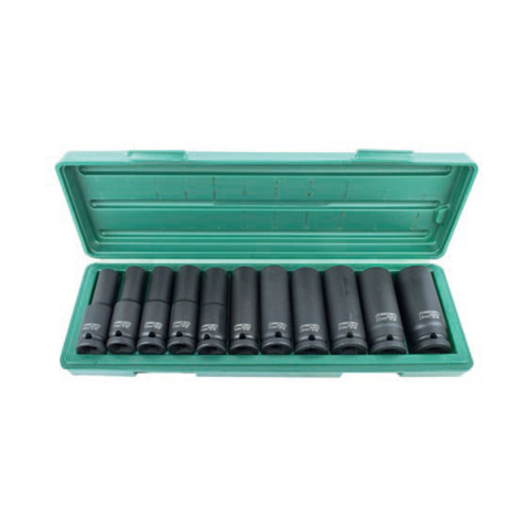 Jonnesway Zestaw kluczy nasadowych udarowych długich 6-kt 10-24mm 1/2" 11szt. S03AD4111S Jonnesway Zestaw kluczy nasadowych udarowych długich 6-kt 10-24mm 1/2" 11szt. S03AD4111S