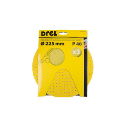 Drel Krążeki ścierne z otworami na rzep 225mm P60 3szt. CON-RPM-3206