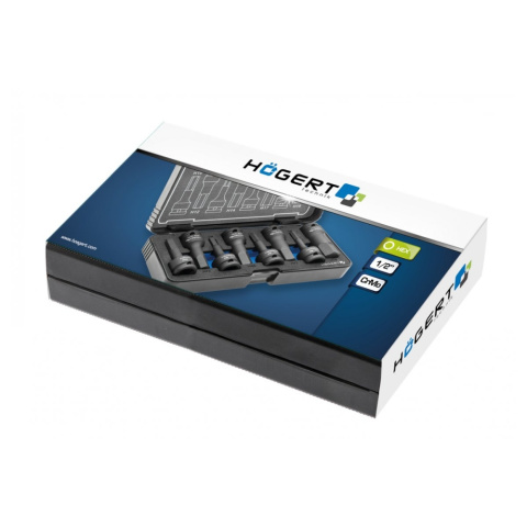 Hogert Zestaw kluczy trzpieniowych udarowych HEX 1/2" 8szt. HT6R004 Hogert Zestaw kluczy trzpieniowych udarowych HEX 1/2" 8szt. HT6R004
