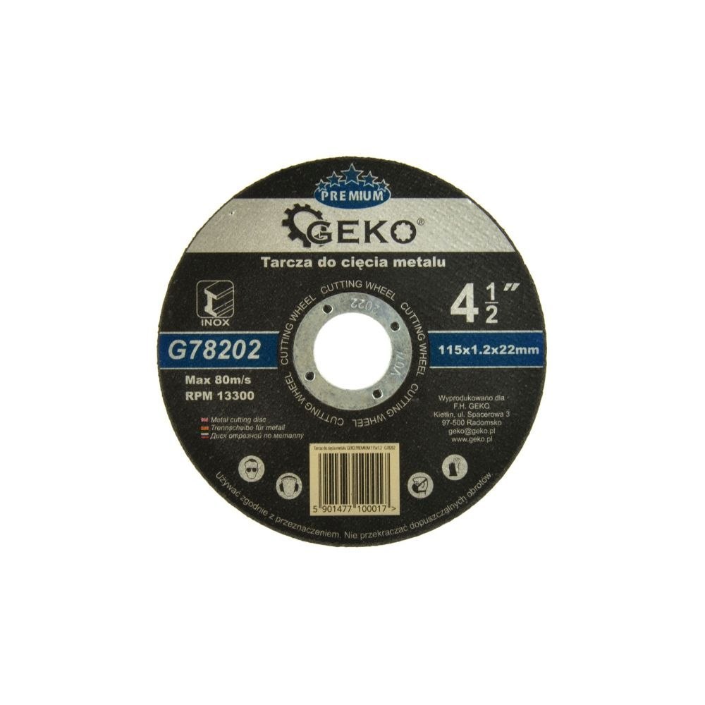 Geko Tarcza do cięcia metalu 115x1.2mm INOX G78202