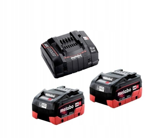 ZESTAW Metabo 2 akumulatory 5,5 Ah LIHD Szybka ładowarka ASC 145 685122000 ZESTAW Metabo 2 akumulatory 5,5 Ah LIHD Szybka ładowarka ASC 145 685122000