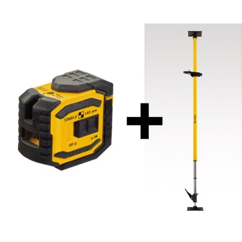 Laser krzyżowo-pionujący Stabila LAX 300 + LT 30, zestaw 5 częściowy SA18482