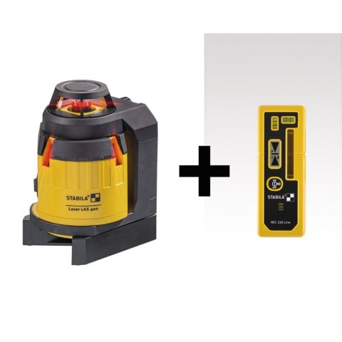 Laser wieloliniowy Stabila LAX 400 + REC 220 Line, zestaw 6-częściowy SA18862 Laser wieloliniowy Stabila LAX 400 + REC 220 Line, zestaw 6-częściowy SA18862