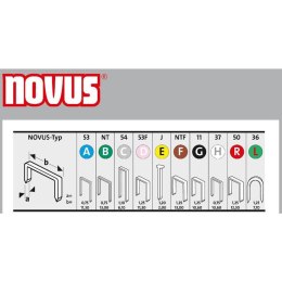 Zszywki typ A 53/10 Novus stal nierdzewna NV042-0458