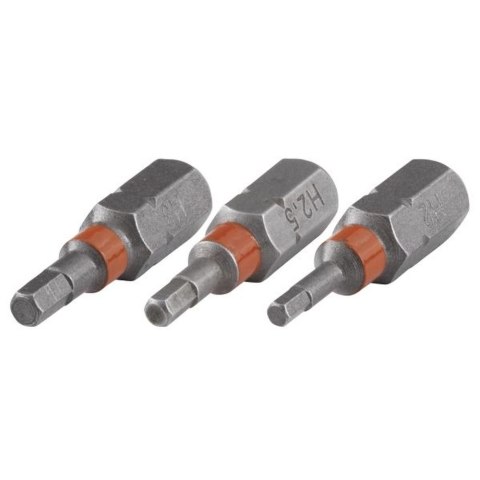 Bit 6-kąt wew. 2 + 2,5 + 3 Wolfcraft - 25 mm WF1339000 Bit 6-kąt wew. 2 + 2,5 + 3 Wolfcraft - 25 mm WF1339000