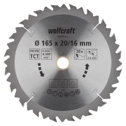 Tarcza HM do pilarek ręcznych Wolfcraft Fi 165 seria brązowa WF6644000