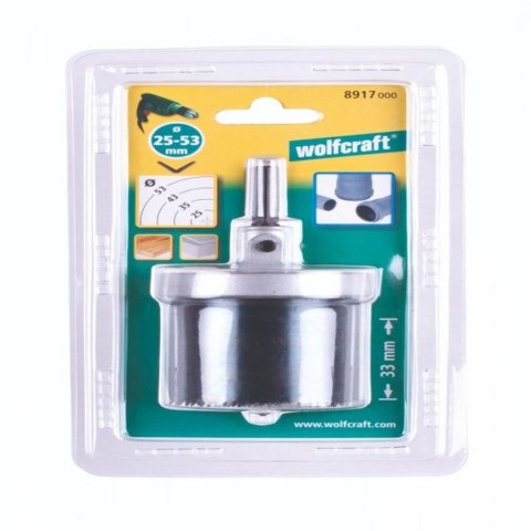 Otwornica 25, 35, 43, 53 mm Wolfcraft WF8917000 Otwornica 25, 35, 43, 53 mm Wolfcraft WF8917000