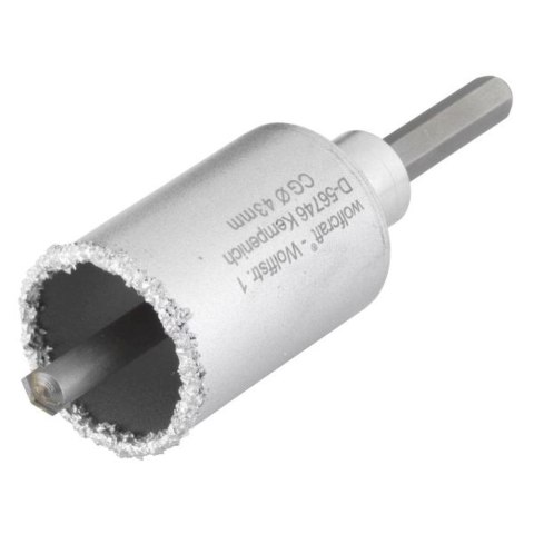 Otwornica 43 mm Wolfcraft - z nasypem z węglików spiekanych, kompletna WF3894000 Otwornica 43 mm Wolfcraft - z nasypem z węglików spiekanych, kompletna WF3894000